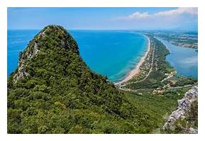 Panorama costa e promontorio San Felice Circeo