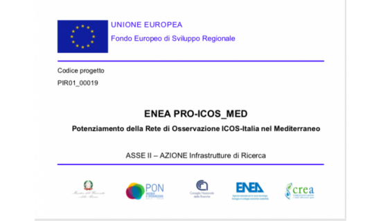 Loghi Programma di Finanziamneto, Coordinatore e Partner del progetto ICOS