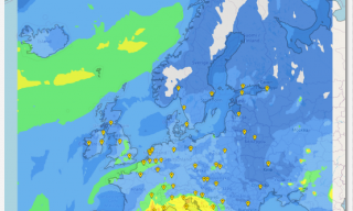 Immagine di una previsione di inquinamento atmosferico